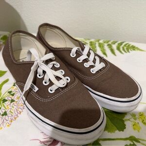 Vans forest green Canvas Sneakers with White Accents